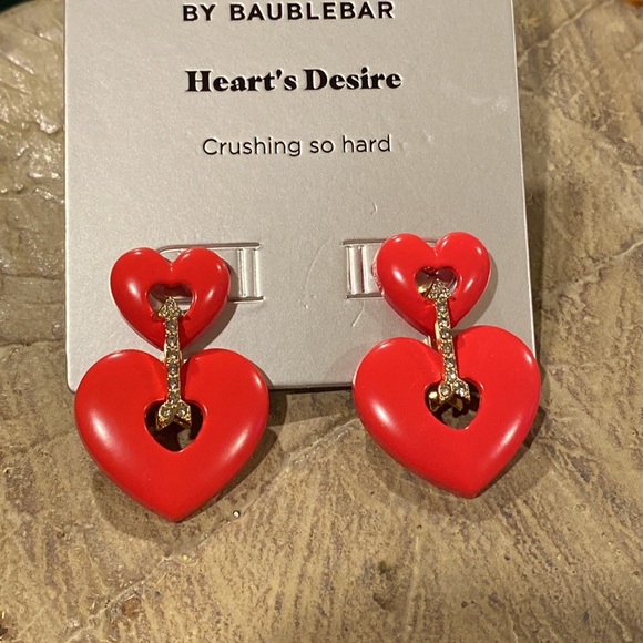 SUGARFIX by BaubleBar Valentine's Day
Heart's Desire Earrings - Red -Pink NWT - Picture 3 of 5